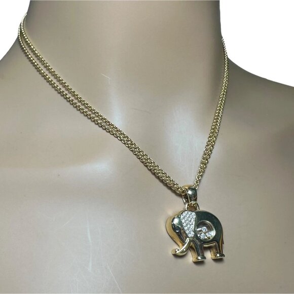 Authentic! Chopard 18k Yellow Gold Large Happy Elephant Pendant Necklace - Picture 8 of 15